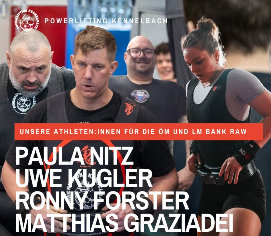 Athletinnen und Athleten von Powerlifting Kennelbach für die Österreichischen und Vorarlberger Bankdrück-Meisterschaften