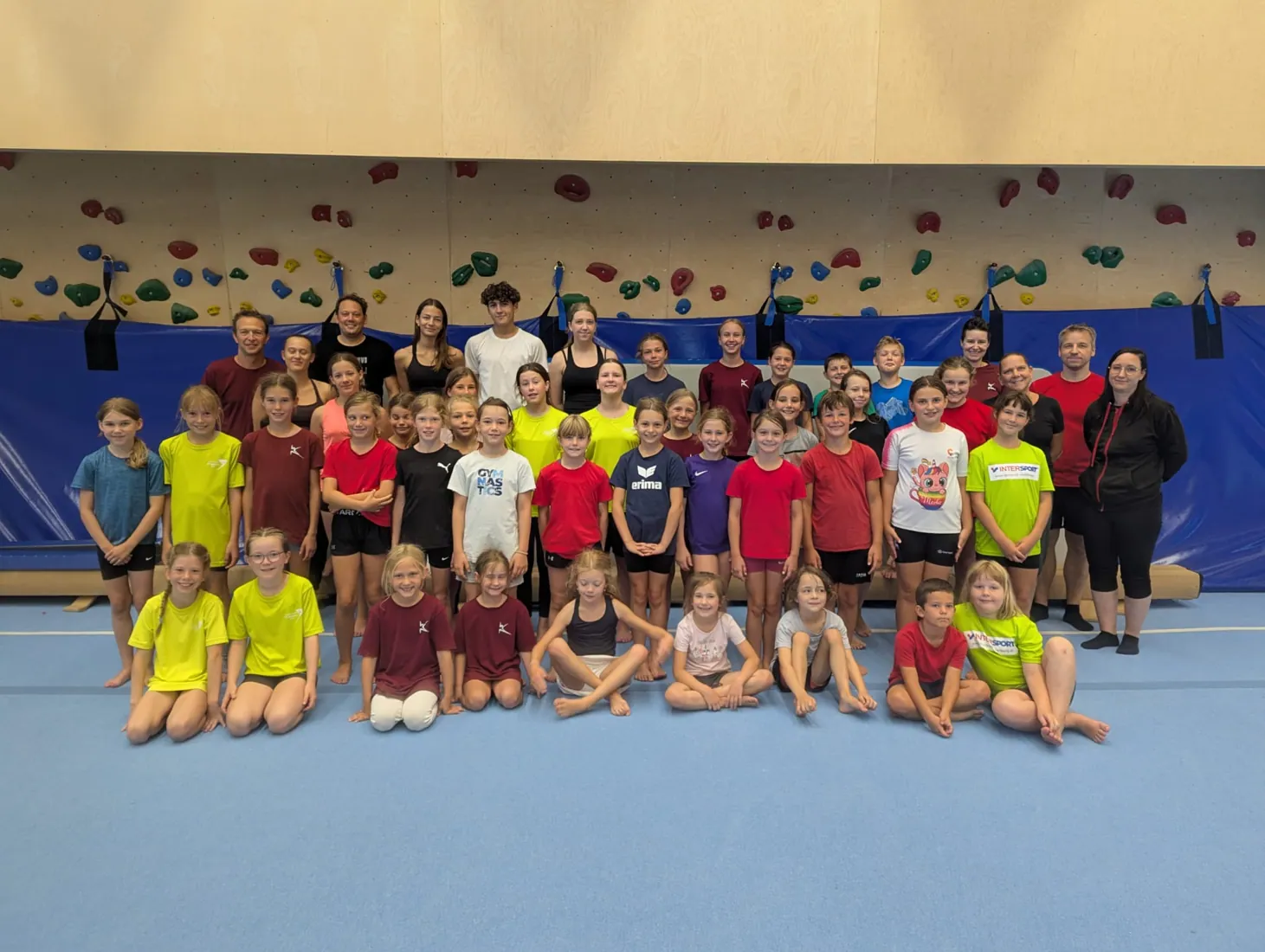 Turngruppe der TS Kennelbach im Trainingslager